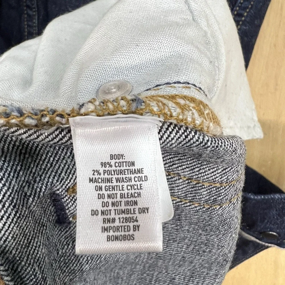 Bonobos Selvedge Denim Jeans Mens (Actual Size 31x30) Slim Fit Straight Leg Navy